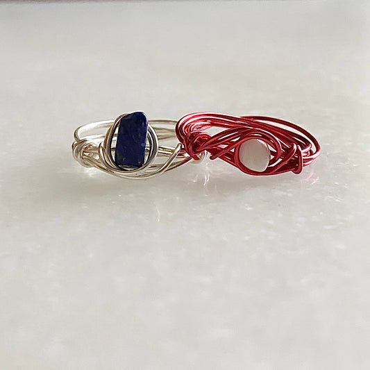 half & half captain america rings