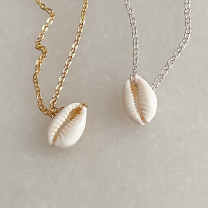 kildare island "boneyard" beach cowrie necklace