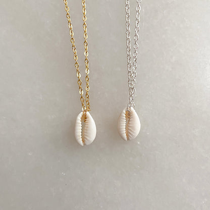 kildare island "boneyard" beach cowrie necklace